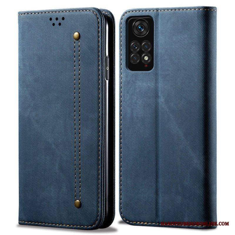 Puhelinkuoret Xiaomi Redmi Note 11 Pro / 11 Pro 5G Kotelot Flip Denim Kangas