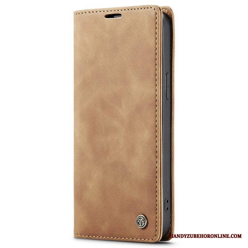 Puhelinkuoret iPhone 15 Kotelot Flip Vintage Faux Leather Caseme