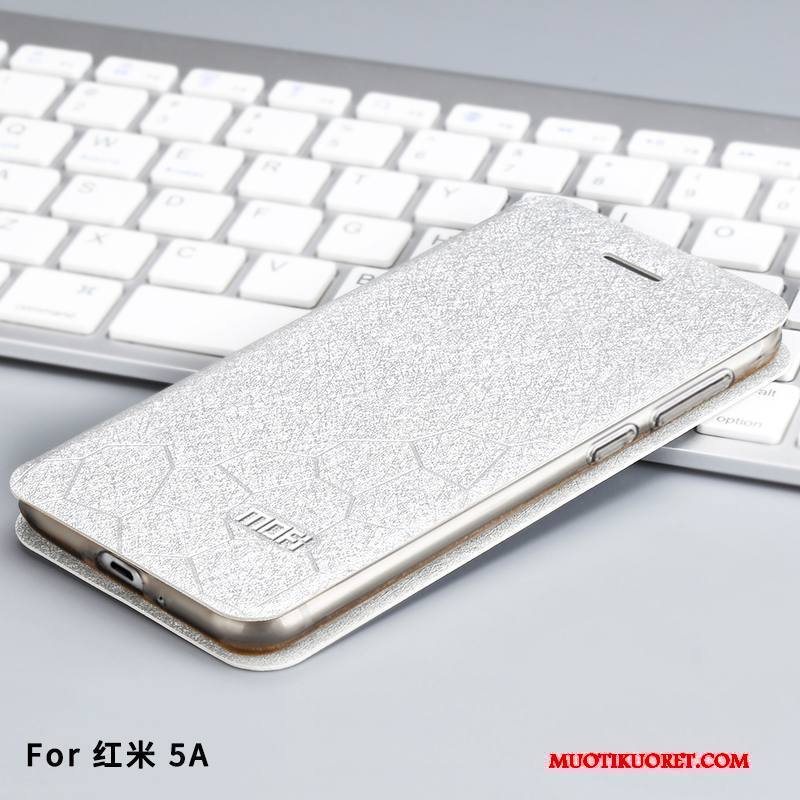 Redmi 5a Kuori Simpukka Pesty Suede Nahkakotelo Jauhe Punainen All Inclusive Pieni