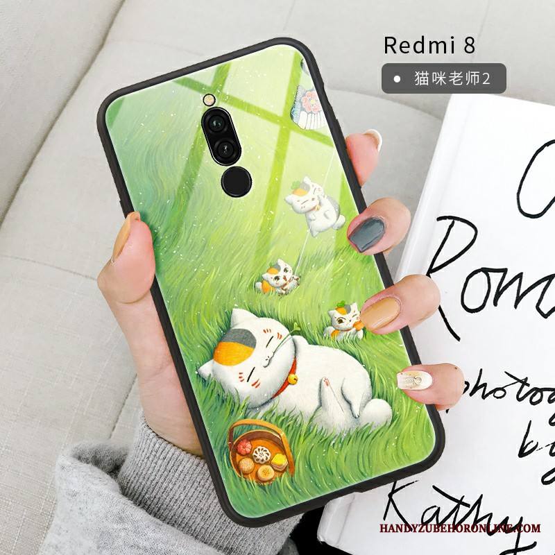 Redmi 8 Kuori Peili Kotelo Lasi Punainen Puhelimen Kuoret Vihreä Suojaus