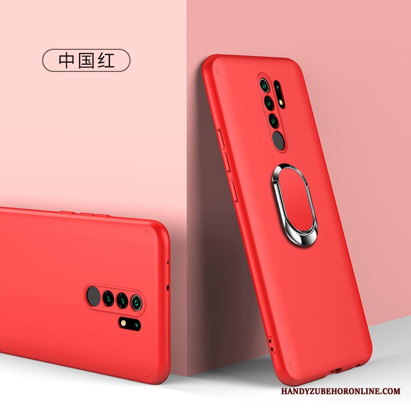 Redmi 9 Kuori Kotelo Punainen Pesty Suede Ohut Suojaus Murtumaton Luova