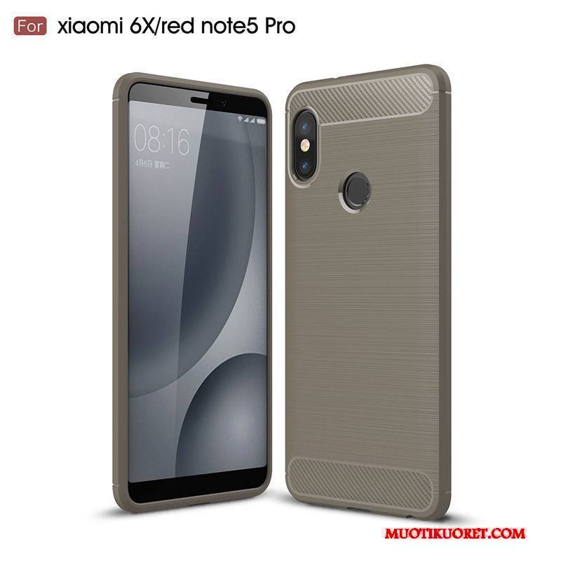 Redmi Note 5 Pro Puhelimen Kuoret All Inclusive Harmaa Kuori Pieni Punainen Kotelo