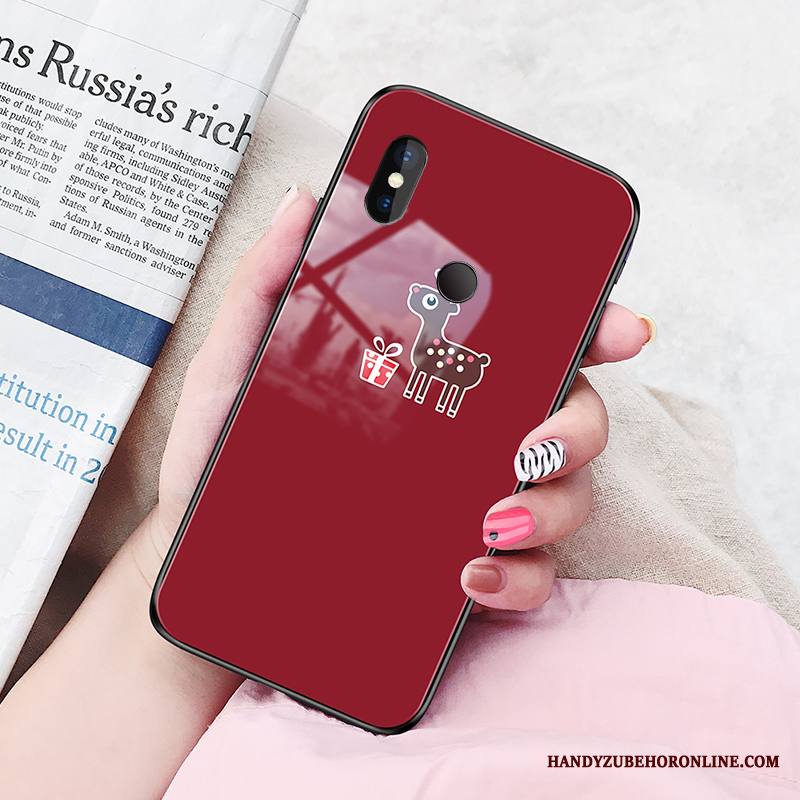 Redmi Note 6 Pro Kuori Suojaus Lasi Punainen Puhelimen Kuoret Kotelo Trendi