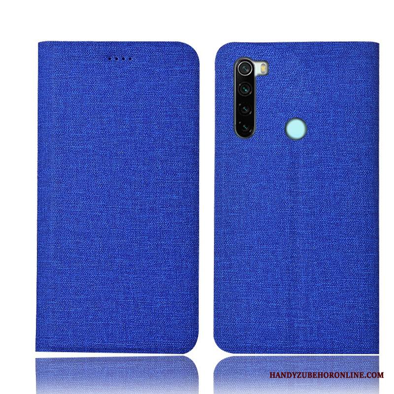 Redmi Note 8 Pro Kuori Pieni All Inclusive Nahkakotelo Punainen Kuoret Pellava Suojaus