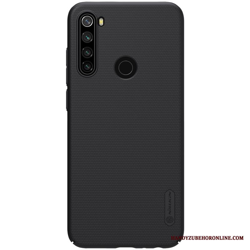 Redmi Note 8t Kuori Punainen Kova Murtumaton All Inclusive Musta Pieni Pesty Suede