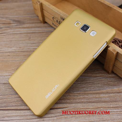 Samsung Galaxy A3 2015 Kova Ultra Suojaus Kuori Tähti Pesty Suede Maalaus