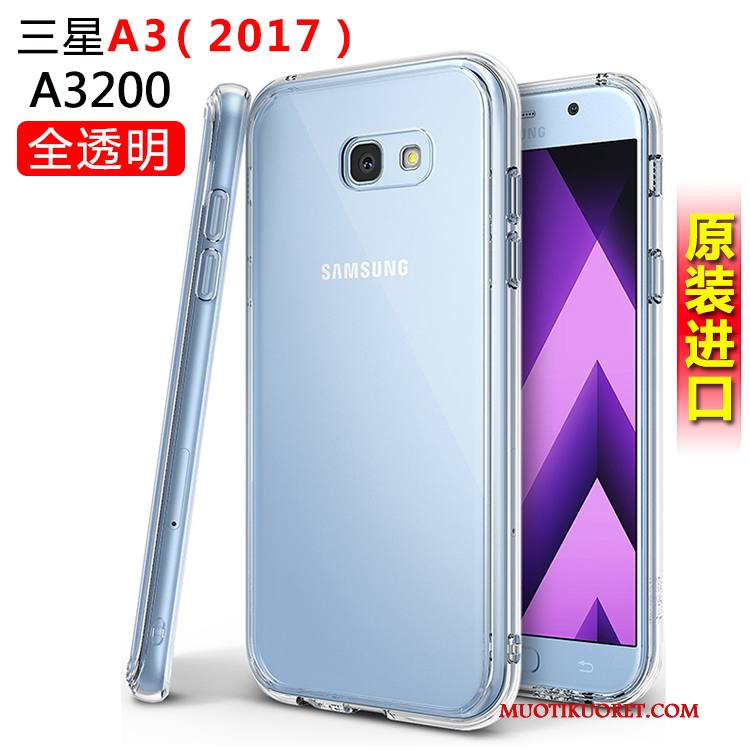 Samsung Galaxy A3 2017 Kuori Murtumaton Puhelimen Kuoret Valkoinen Suojaus Kotelo Silikoni Tähti