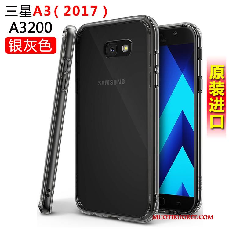 Samsung Galaxy A3 2017 Kuori Murtumaton Puhelimen Kuoret Valkoinen Suojaus Kotelo Silikoni Tähti