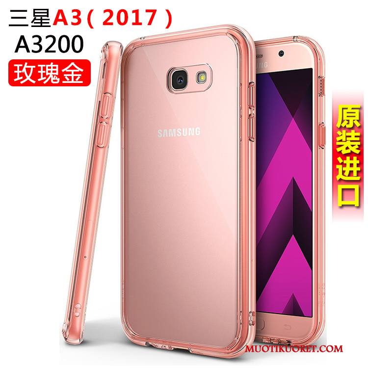 Samsung Galaxy A3 2017 Kuori Murtumaton Puhelimen Kuoret Valkoinen Suojaus Kotelo Silikoni Tähti