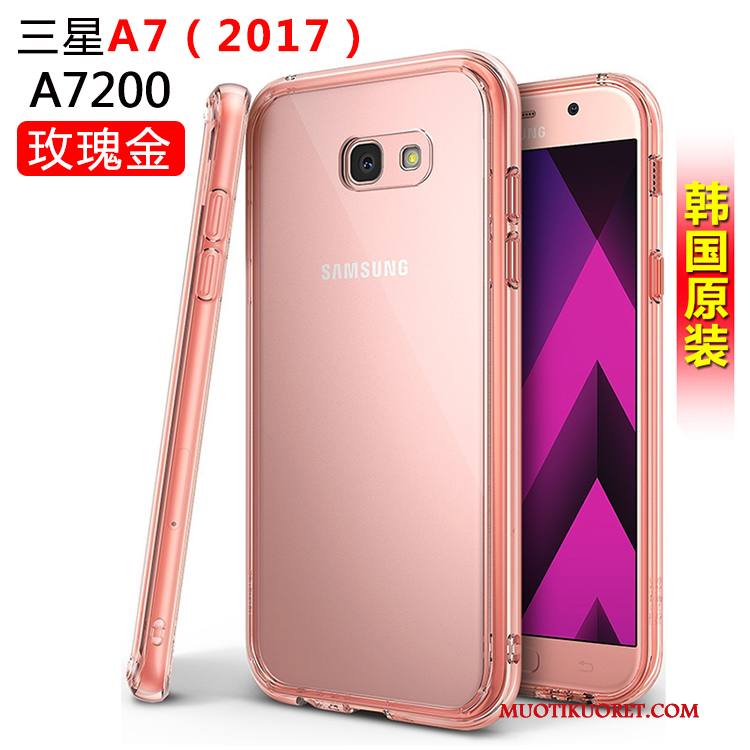 Samsung Galaxy A3 2017 Kuori Murtumaton Puhelimen Kuoret Valkoinen Suojaus Kotelo Silikoni Tähti