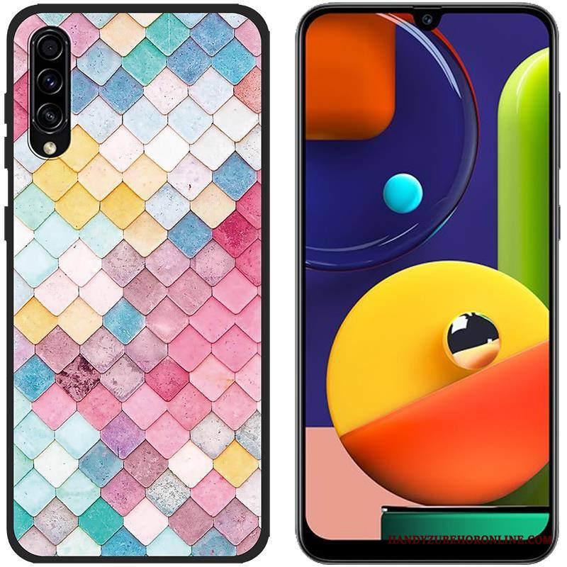 Samsung Galaxy A30s Vihreä Tähti Sarjakuva Maalaus Kotelo Kuori Murtumaton