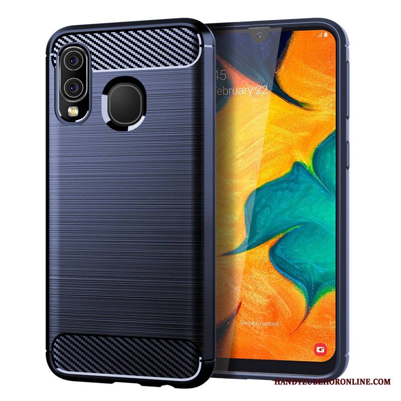 Samsung Galaxy A40 Kuori Kuitu Puhelimen Kuoret Kotelo Suojaus Tähti Murtumaton Sininen