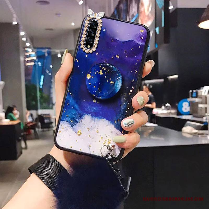 Samsung Galaxy A50s Kuori Punainen Tähti Kotelo Tuki Rhinestone Inlay Kova Suojaus