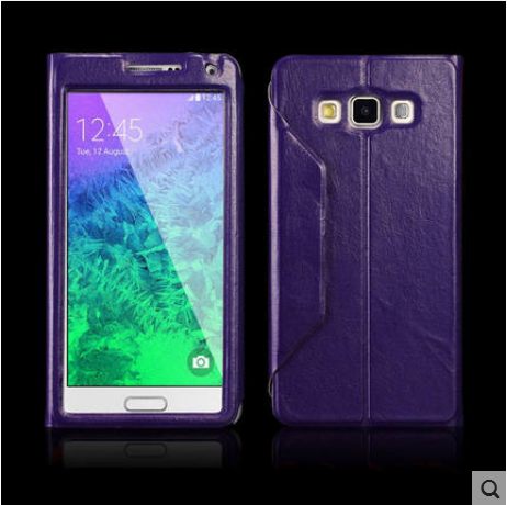 Samsung Galaxy A7 2015 Kuori Kotelo Nahkakotelo Suojaus Puhelimen Murtumaton Violetti Kuoret