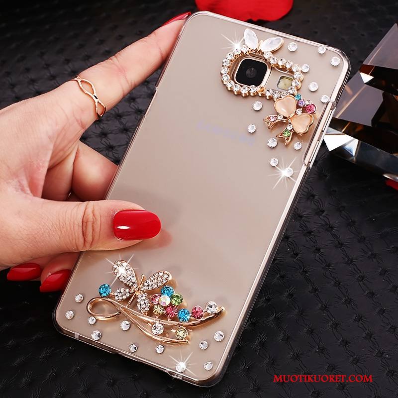 Samsung Galaxy A7 2016 Kuori Kotelo Suojaus Puhelimen Kuoret Strassi Rhinestone Inlay Läpinäkyvä Tähti