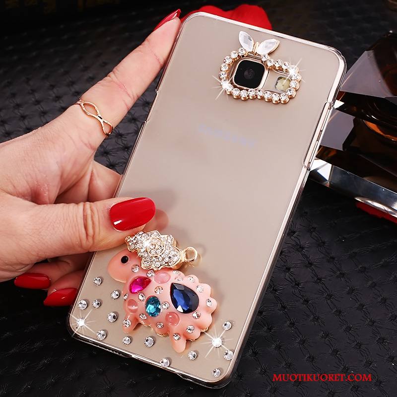 Samsung Galaxy A7 2016 Kuori Kotelo Suojaus Puhelimen Kuoret Strassi Rhinestone Inlay Läpinäkyvä Tähti