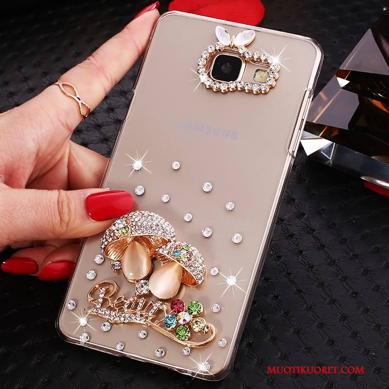 Samsung Galaxy A7 2016 Kuori Kotelo Suojaus Puhelimen Kuoret Strassi Rhinestone Inlay Läpinäkyvä Tähti