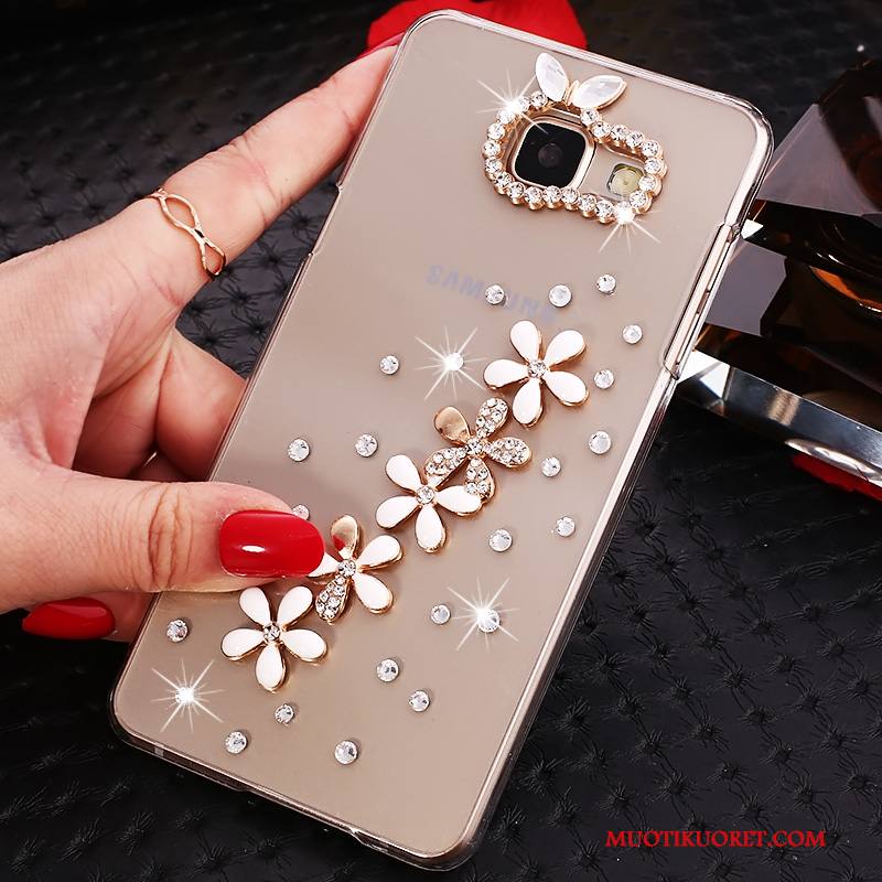 Samsung Galaxy A7 2016 Kuori Kotelo Suojaus Puhelimen Kuoret Strassi Rhinestone Inlay Läpinäkyvä Tähti