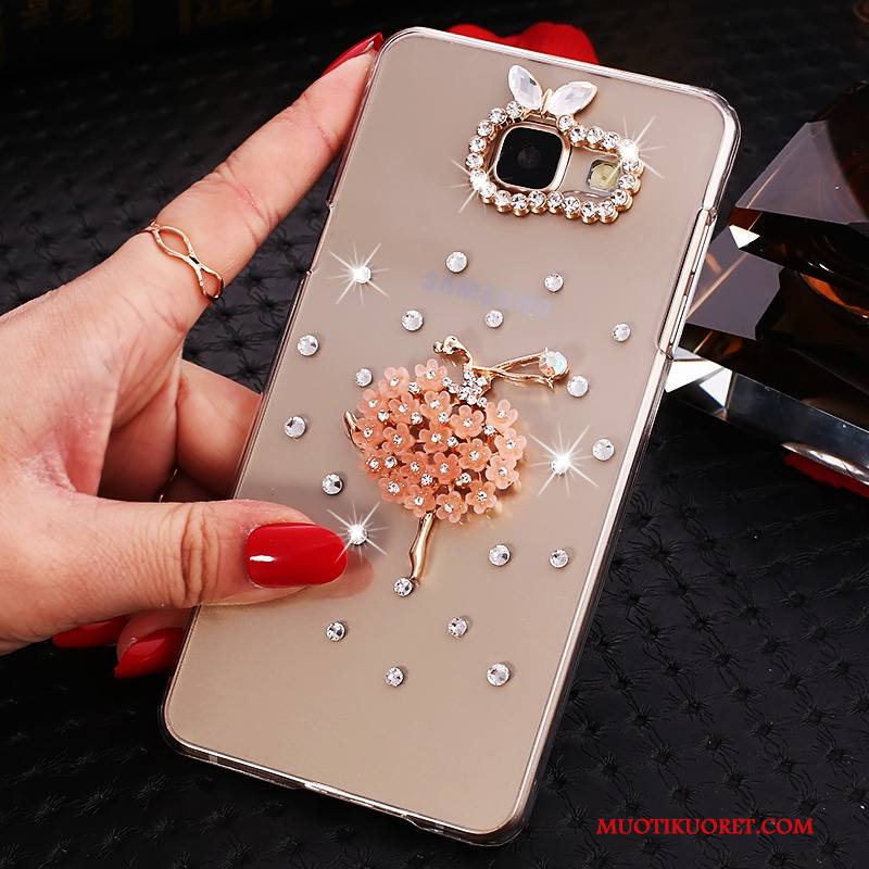 Samsung Galaxy A7 2016 Kuori Kotelo Suojaus Puhelimen Kuoret Strassi Rhinestone Inlay Läpinäkyvä Tähti