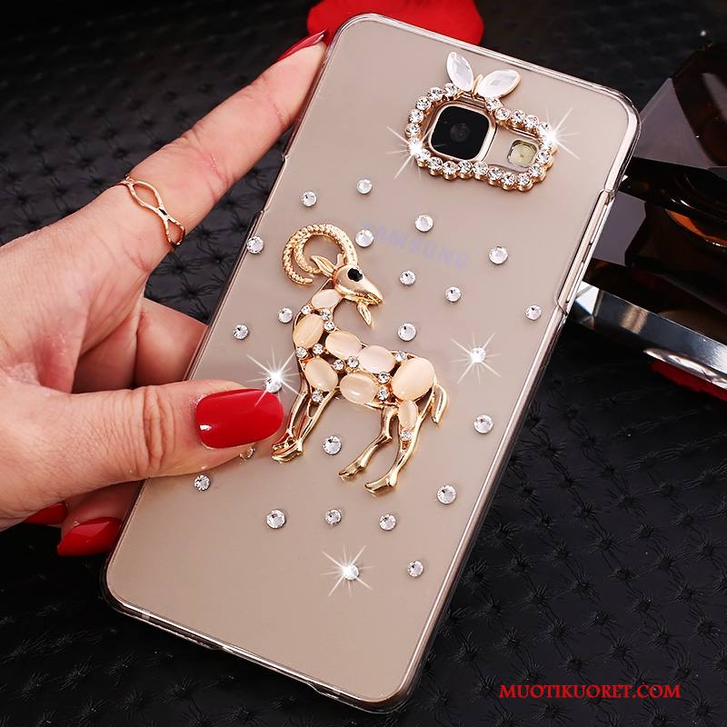 Samsung Galaxy A7 2016 Kuori Kotelo Suojaus Puhelimen Kuoret Strassi Rhinestone Inlay Läpinäkyvä Tähti