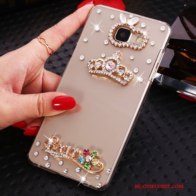 Samsung Galaxy A7 2016 Kuori Kotelo Suojaus Puhelimen Kuoret Strassi Rhinestone Inlay Läpinäkyvä Tähti