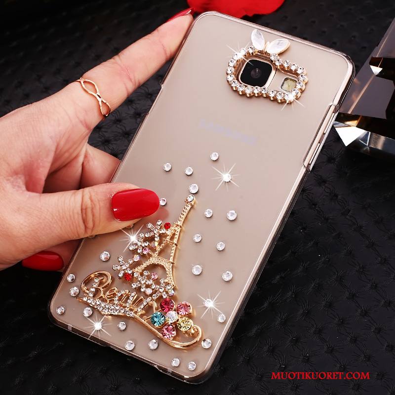 Samsung Galaxy A7 2016 Kuori Kotelo Suojaus Puhelimen Kuoret Strassi Rhinestone Inlay Läpinäkyvä Tähti