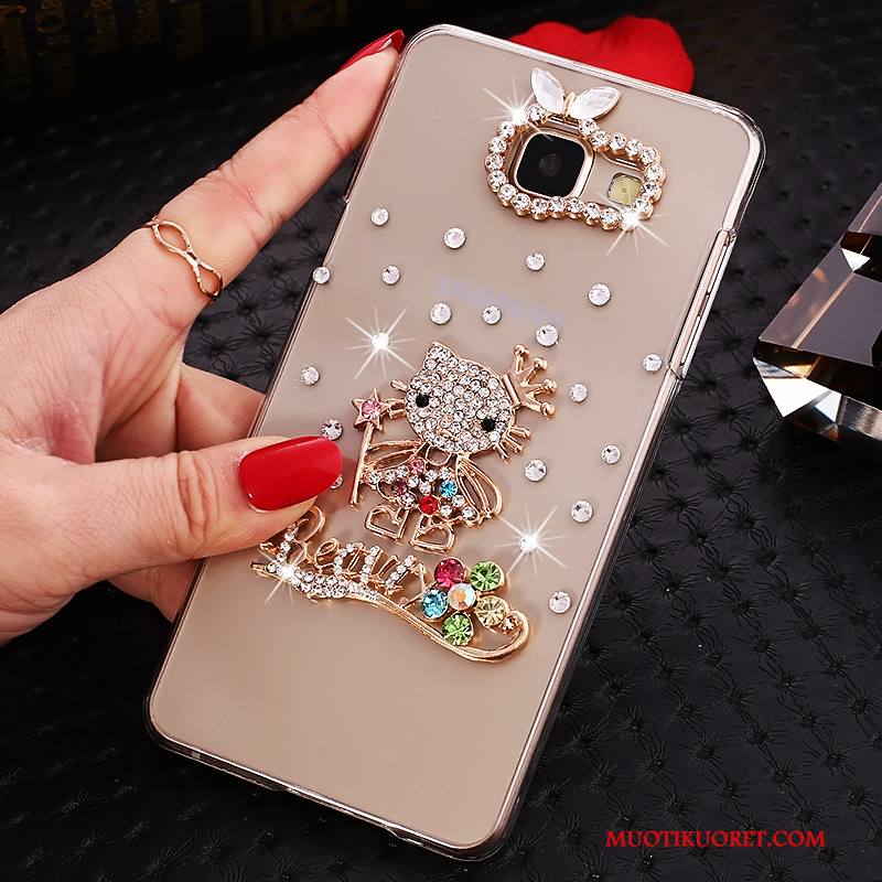 Samsung Galaxy A7 2016 Kuori Kotelo Suojaus Puhelimen Kuoret Strassi Rhinestone Inlay Läpinäkyvä Tähti