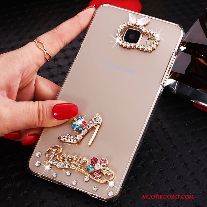 Samsung Galaxy A7 2016 Kuori Kotelo Suojaus Puhelimen Kuoret Strassi Rhinestone Inlay Läpinäkyvä Tähti