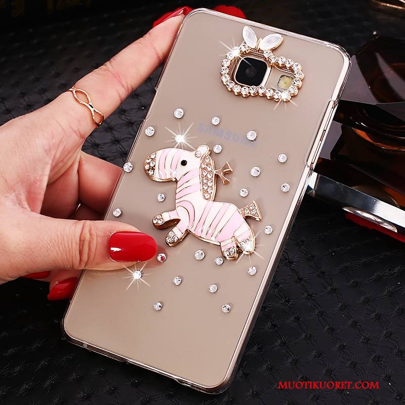 Samsung Galaxy A7 2016 Kuori Kotelo Suojaus Puhelimen Kuoret Strassi Rhinestone Inlay Läpinäkyvä Tähti