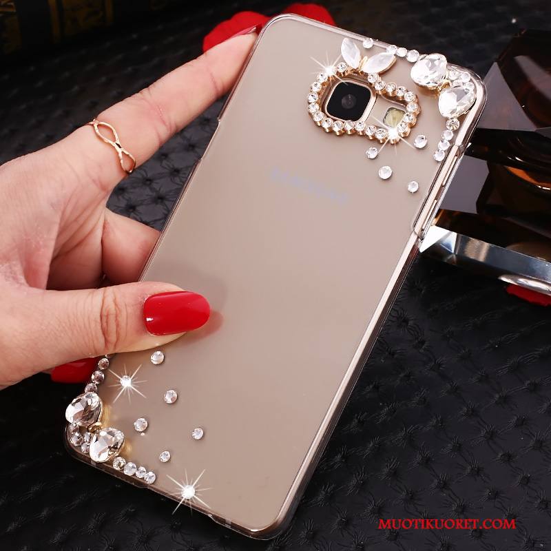 Samsung Galaxy A7 2016 Kuori Kotelo Suojaus Puhelimen Kuoret Strassi Rhinestone Inlay Läpinäkyvä Tähti