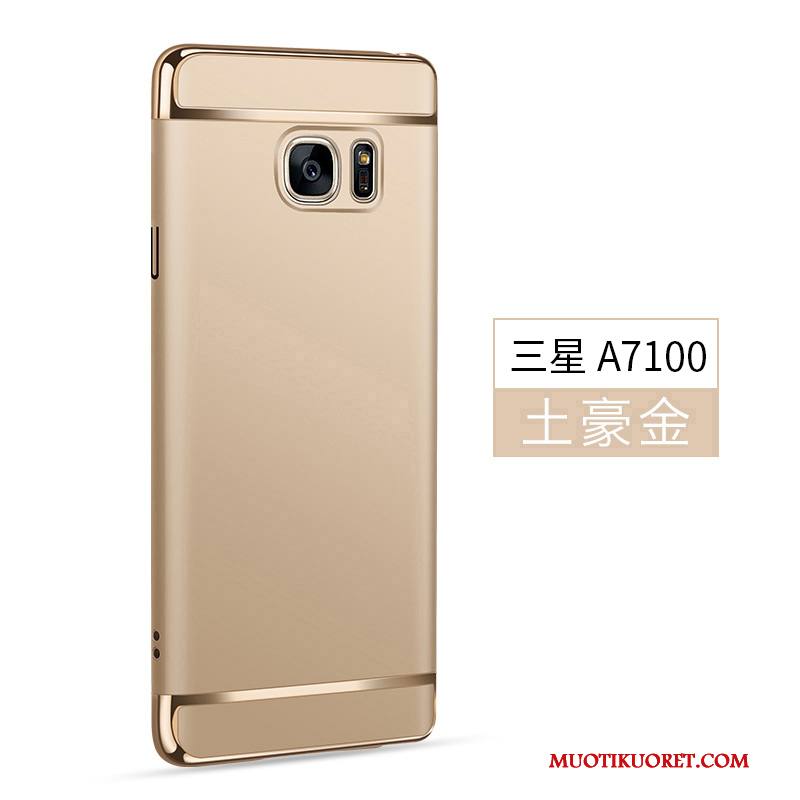 Samsung Galaxy A7 2016 Kuori Murtumaton Puhelimen Hopea Kova Kotelo Tähti Pesty Suede