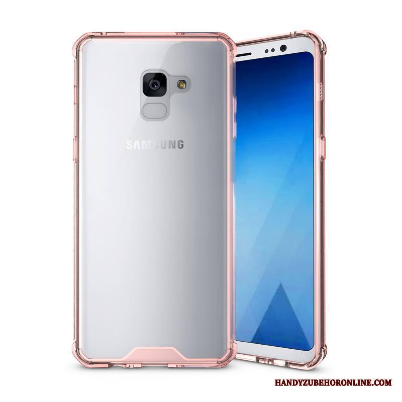 Samsung Galaxy A8 2018 Kuori Murtumaton Läpinäkyvä Puhelimen Kuoret Suojaus Suupaltti All Inclusive Kotelo