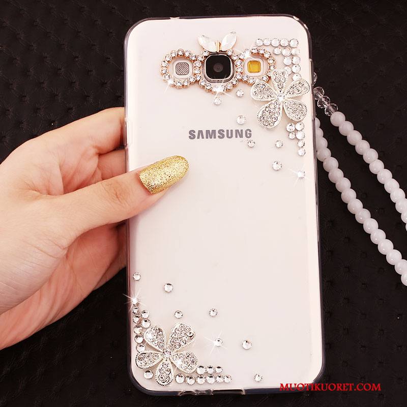 Samsung Galaxy A8 Kuori Kotelo Suojaus Valkoinen Tähti Ripustettavat Koristeet Rengas Puhelimen Kuoret