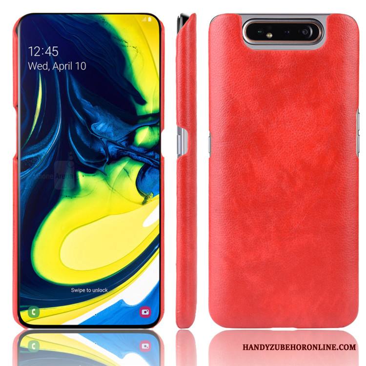 Samsung Galaxy A80 Tähti Nahka Kuori Kova Valo Suojaus Vuosikerta