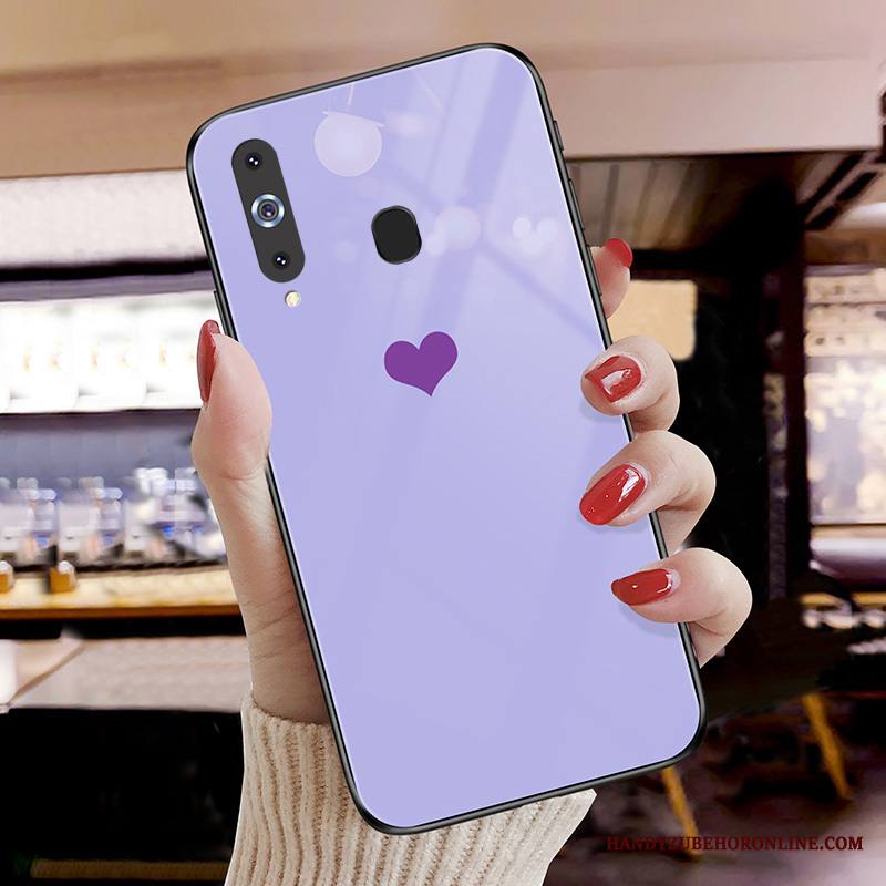 Samsung Galaxy A8s Kuori Trendi Lasi Suojaus Kotelo Rakkaus Violetti All Inclusive