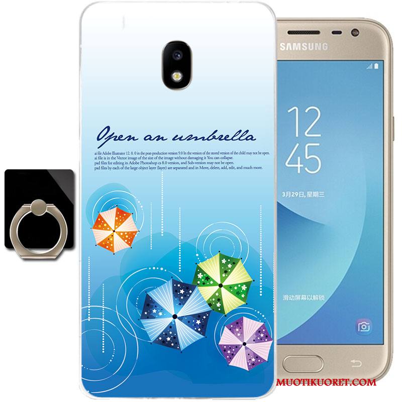 Samsung Galaxy J3 2017 Kuori Tähti Pehmeä Neste Vihreä All Inclusive Suojaus Silikoni Murtumaton