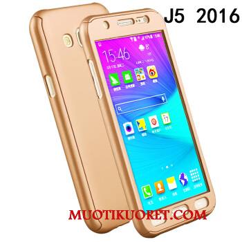 Samsung Galaxy J5 2016 Kuori Murtumaton Kulta Kova Tähti Suojaus Kotelo Trendi