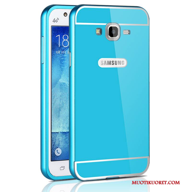 Samsung Galaxy J7 2015 Hopea Kehys Kuori Kova Kotelo Ohut Metalli