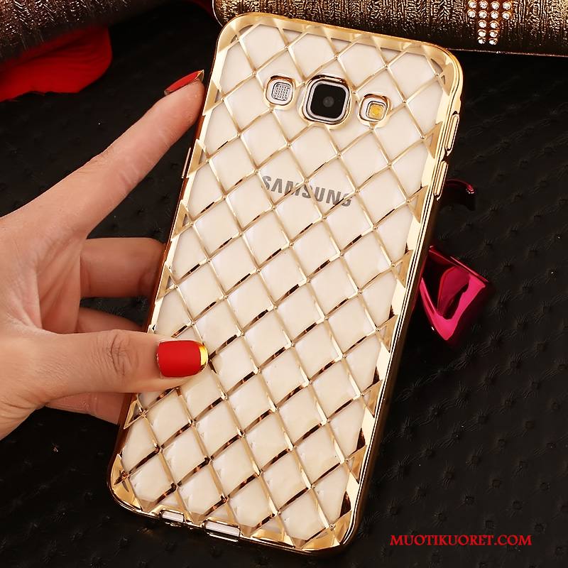 Samsung Galaxy J7 2016 Kuori Rengas Strassi Pinkki Rhinestone Inlay Suojaus Niitti Kotelo