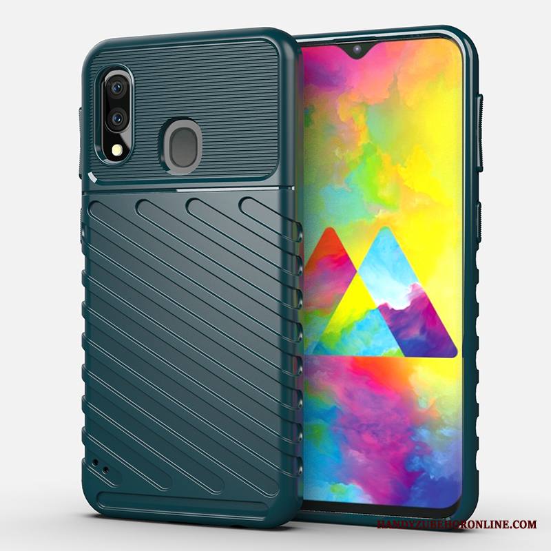 Samsung Galaxy M20 Kuori Musta Yksinkertainen All Inclusive Suojaus Tähti Kotelo