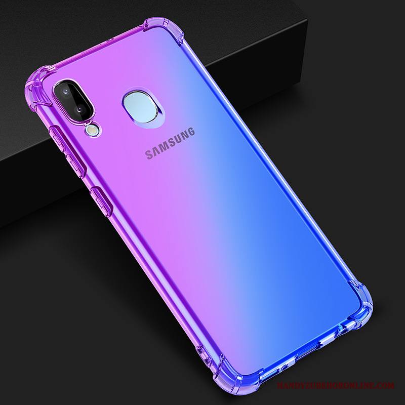 Samsung Galaxy M20 Kuori Sininen Kotelo Tähti Kaltevuus Violetti Puhelimen Kuoret