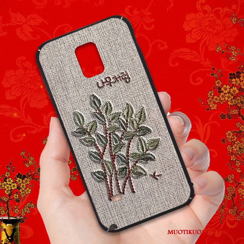 Samsung Galaxy Note 4 Kuori Murtumaton Kova Luova All Inclusive Musta Pesty Suede Trendi