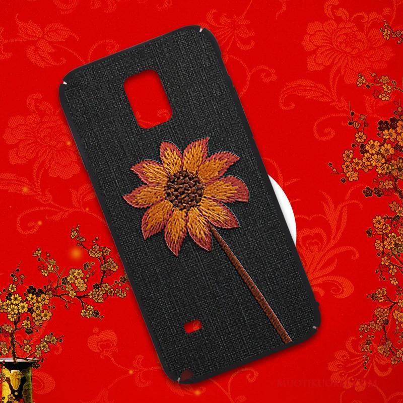 Samsung Galaxy Note 4 Kuori Murtumaton Kova Luova All Inclusive Musta Pesty Suede Trendi