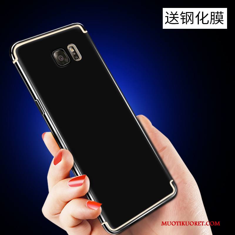 Samsung Galaxy Note 5 Kuori Pehmeä Neste Kotelo Musta Tähti Rengas Suojaus Puhelimen Kuoret