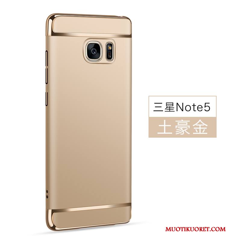 Samsung Galaxy Note 5 Kuori Suojaus Kotelo Pesty Suede Puhelimen Kuoret Pinkki Kulta Uusi