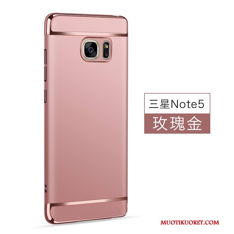 Samsung Galaxy Note 5 Kuori Suojaus Kotelo Pesty Suede Puhelimen Kuoret Pinkki Kulta Uusi