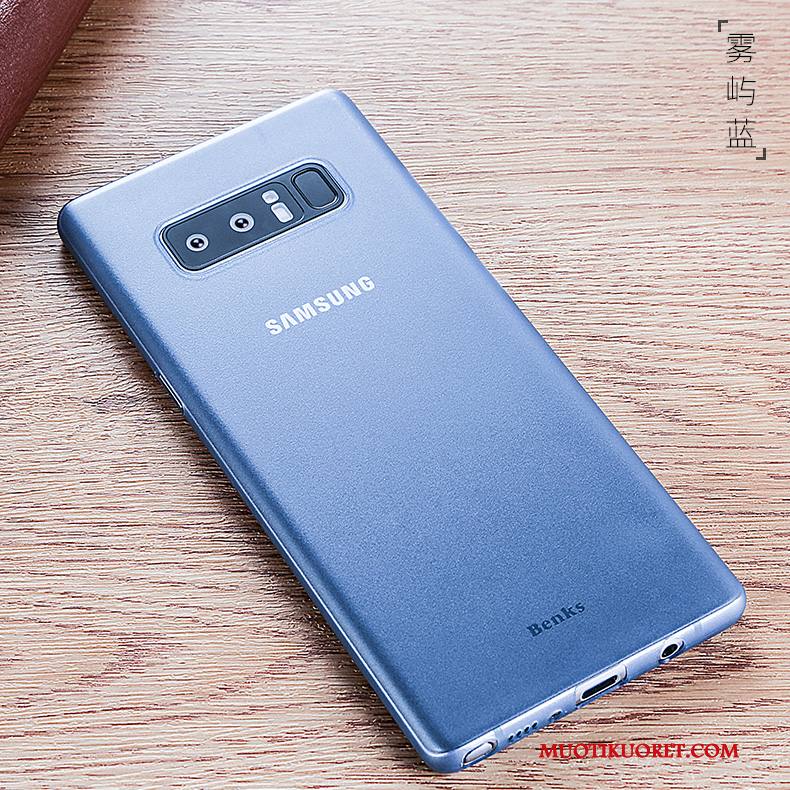 Samsung Galaxy Note 8 Kotelo All Inclusive Kuori Valkoinen Suojaus Pehmeä Neste Läpinäkyvä