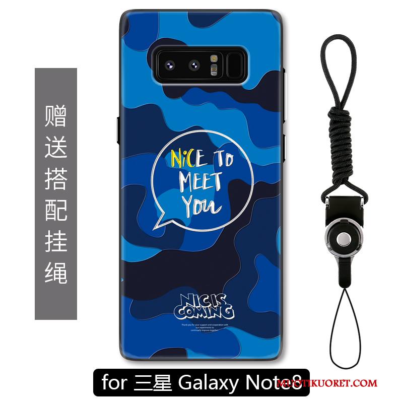 Samsung Galaxy Note 8 Kuori Tähti Sininen Kotelo Puhelimen Kuoret Kohokuviointi Luova Murtumaton