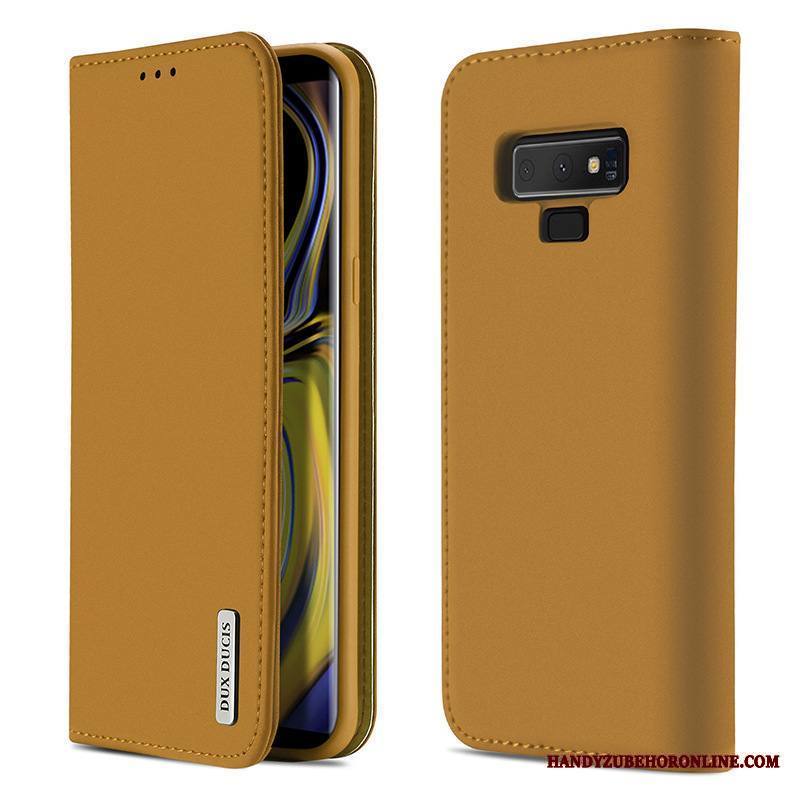 Samsung Galaxy Note 9 Kuori Kuoret Nahkakotelo Aito Nahka Trendi Tähti Keltainen Ylellisyys