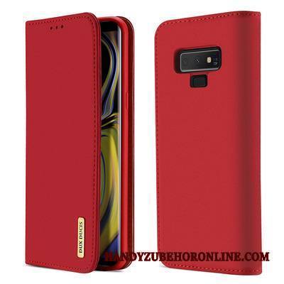 Samsung Galaxy Note 9 Kuori Kuoret Nahkakotelo Aito Nahka Trendi Tähti Keltainen Ylellisyys